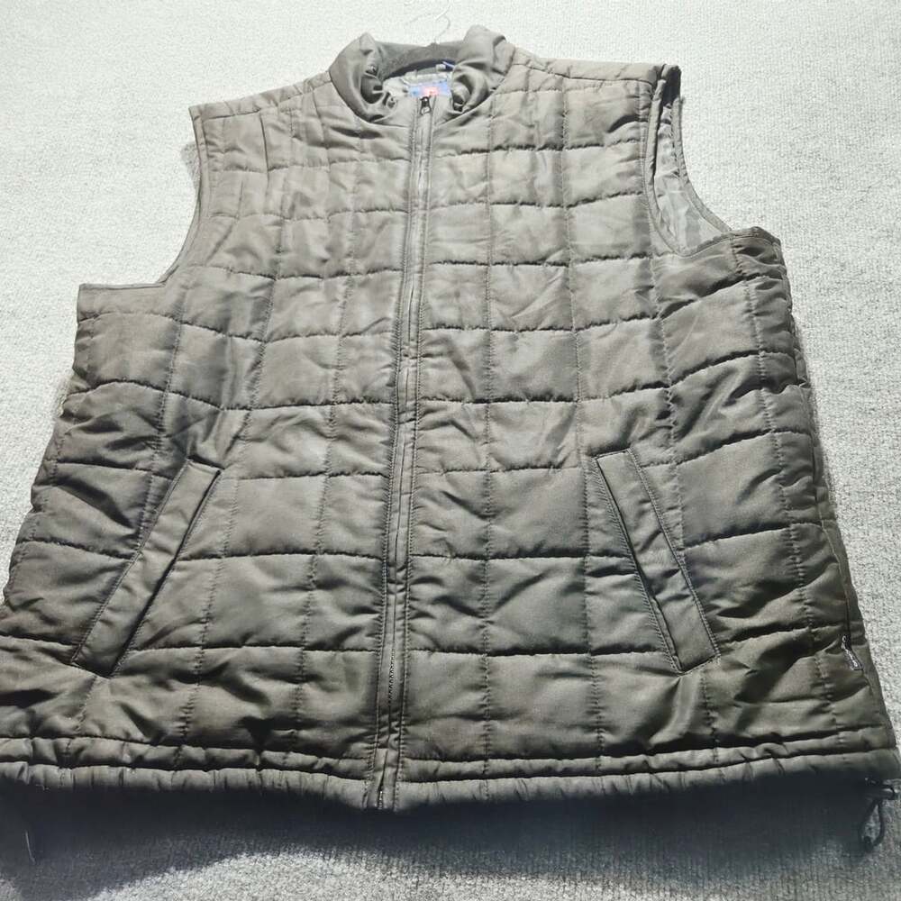 Chaps Quilted Puffer Vest Size XL Black Full Zip